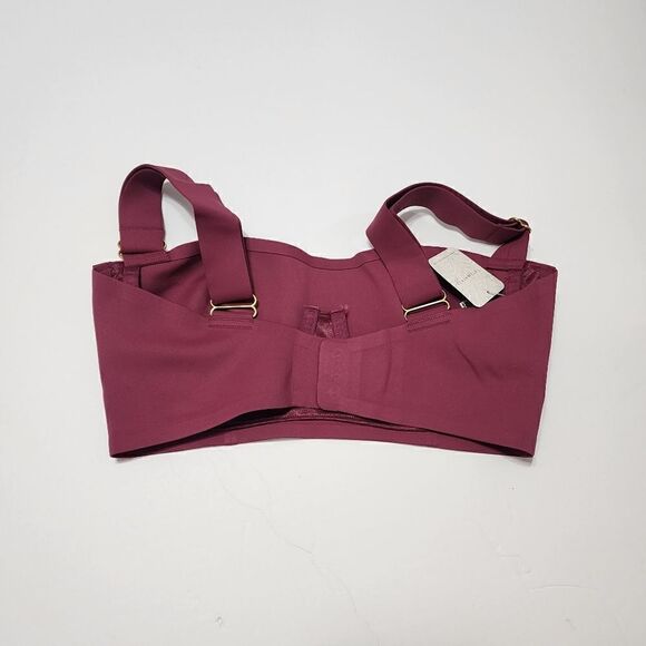 NWT FREE PEOPLE Size S, M - Naomi Underwire Longline Bra - Dried Rose Burgundy - Picture 5 of 7